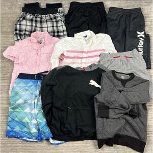 Lot of 9 Boys 10-12 Clothes Old Navy Puma Athletic Works Denim & Flower Etc+